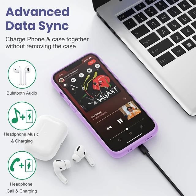 Alt view image 5 of 7 - Battery Case for iPhone 13/13 Pro/14, 7500 mAh Smart Battery Case, Additional Battery Charging Case, Portable Mobile Phone Case, Battery, Removable Power Bank Case, Battery Case for iPhone 13/13