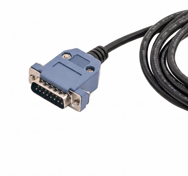 Alt view image 5 of 7 - 6Ft FT232RL USB to DB15 Serial Adapter Cable for YOKOGAWA Servo Drives | 1.8m, 15-Pin Male RS232 Programming Cable, for Industrial Automation