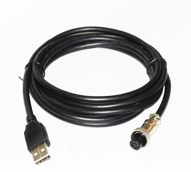 Main image of RIKYJIC USB to 5-Pin Aviation Connector Cable for Mad Catz TE2/TE2+ Fight Stick to PC Connection, 1 Meter Data Cable Original Cable Replacement
