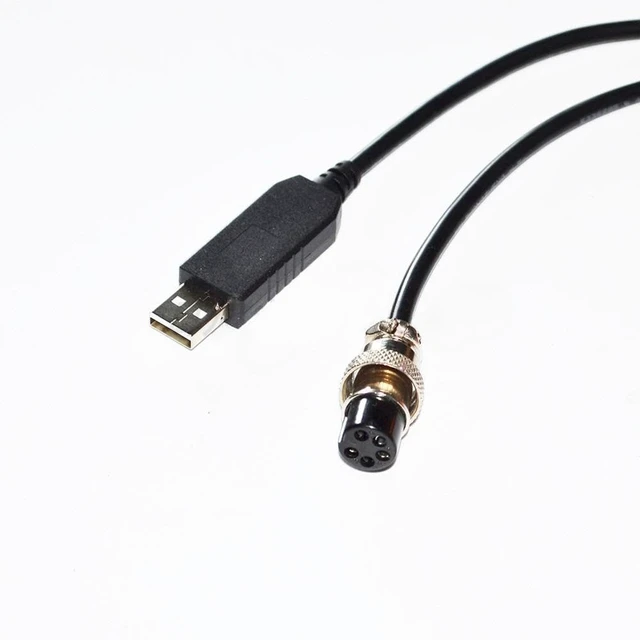 Alt view image 2 of 6 - RIKYJIC USB to 5-Pin Aviation Connector Cable for Mad Catz TE2/TE2+ Fight Stick to PC Connection, 1 Meter Data Cable Original Cable Replacement