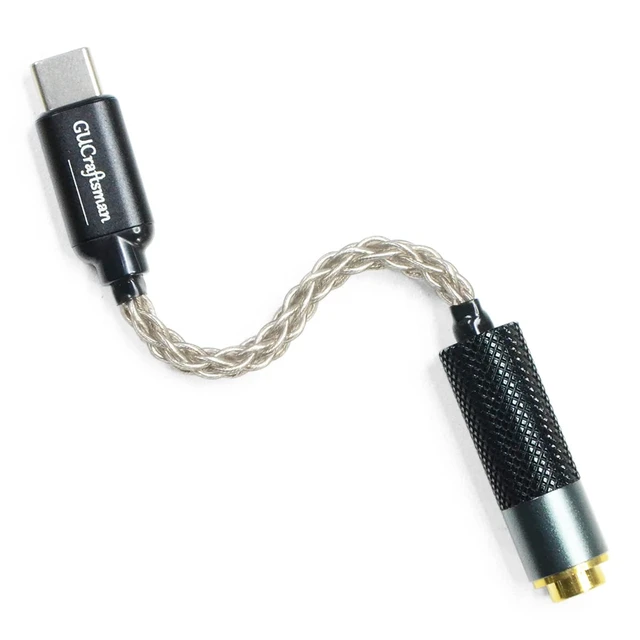 Alt view image 2 of 7 - USB Type C to 4.4mm Balanced Female Portable HiFi Headphone Adapter 6N Single Crystal Silver Aux Audio Dongle Cable Cord to 4.4mm Jack Adapter for Android/Windows/MacOSX System Smartphone Laptop