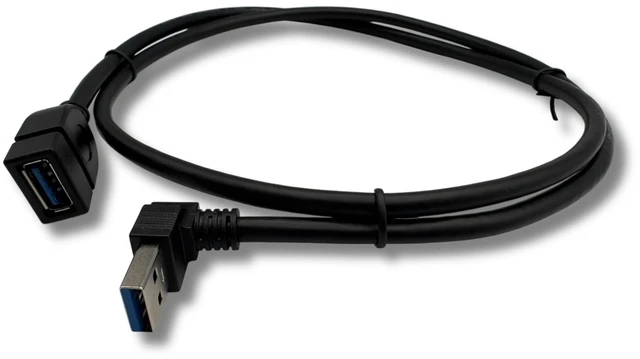 Main image of TRUVARO USB Extension Cable Replacement for Alpine iLX-407 iLX-W650 Car Receiver Radio 90 Degree Male to Female Exact Fit Part 3.35FT 1m