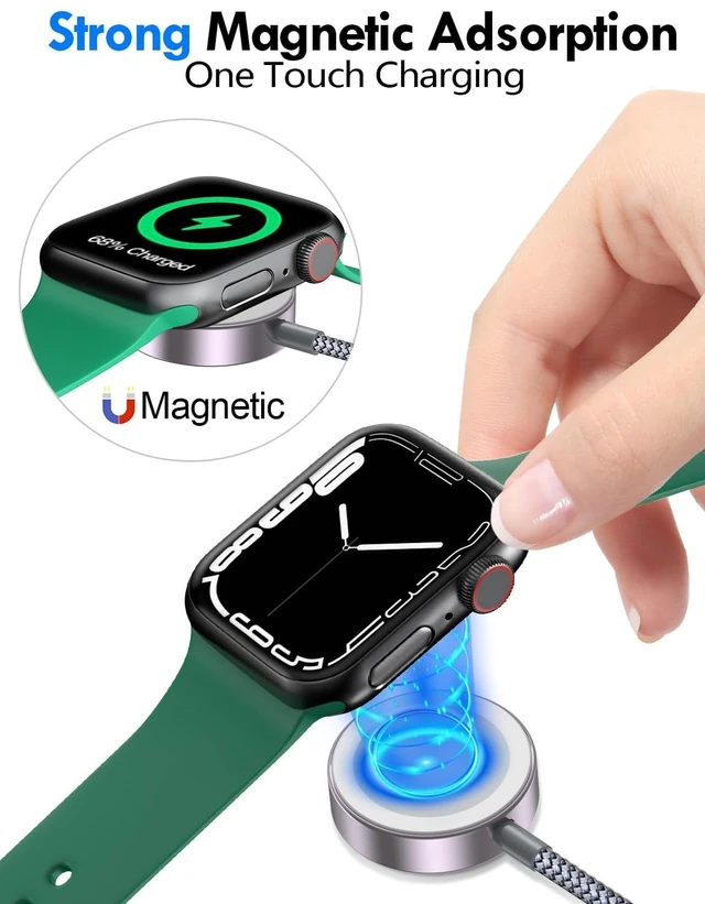 Alt view image 6 of 7 - 2Pack Travel Essentials for Apple Watch Charger,3-in-2 Multi Charging Cable | Cruise Vacation Camping Essentials for iPhone Charger,Type C/Lightning for iWatch,iPhone 18-12,Xbox Series X&S-6FT Gray