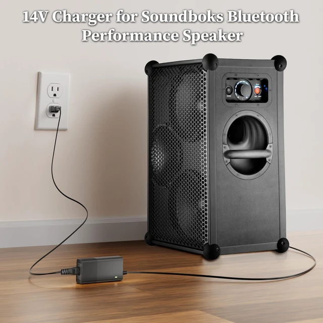 Alt view image 2 of 7 - 14V Charger for Soundboks Gen1 Gen2 Gen3 Performance Speaker Power Cord | Replacement for Soundboks Batteryboks Rechargeable Battery Keyu KA4802A-1403300P Power Supply 8.2FT