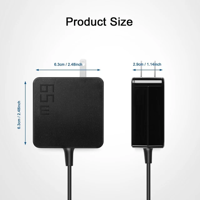 Alt view image 4 of 7 - Lwotsd 19V 3.42A 65W Charger ac Adapter Compatible with Gateway 17.3 15.6 FHD IPS N100 GWNN11744 GWNN11554 GWNR5L1746 GWNR7L1749 GWNR5B1657 GWNR71539