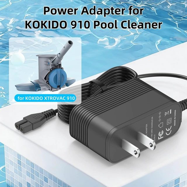 Alt view image 2 of 7 - Charger for KOKIDO EV90 XTROVAC 910 Pool Leaf Vacuum Cleaner 11.1V Battery | Heavy Duty Pool Leaf Vacuum Cleaner Power Cord, Original AC Adapter Replacement, Fast Charging