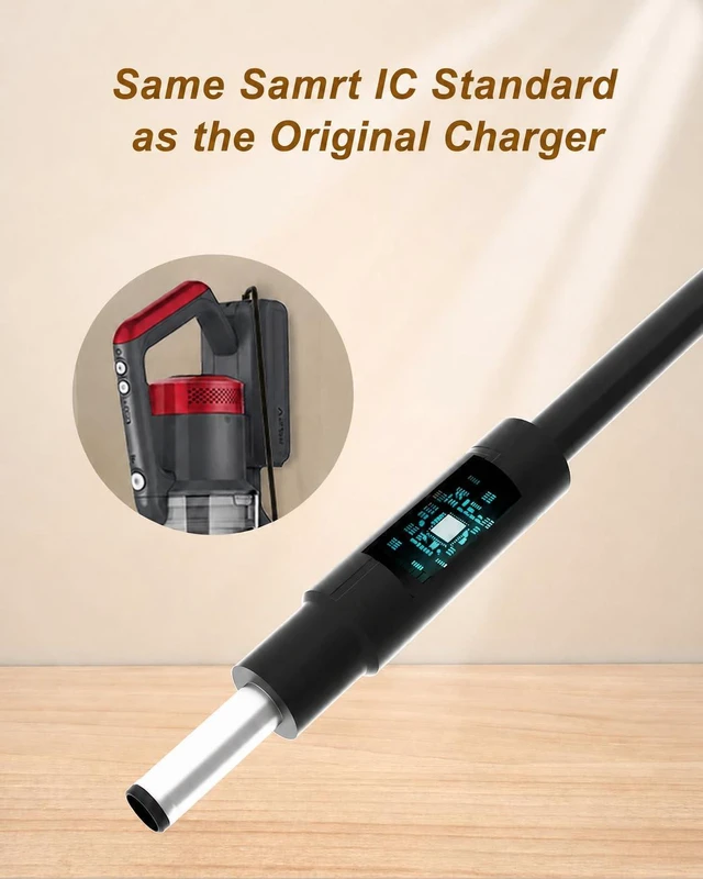 Alt view image 4 of 7 - WUKUR Charger for Eureka MC2805A Compatible with Eureka Rapid Clean Pro NEC180 NEC182 NEC185 NEC186 NEC280TL NEC380 NEC480 NEW400 Lightweight Cordless Vacuum Cleaner Adapter Power Supply