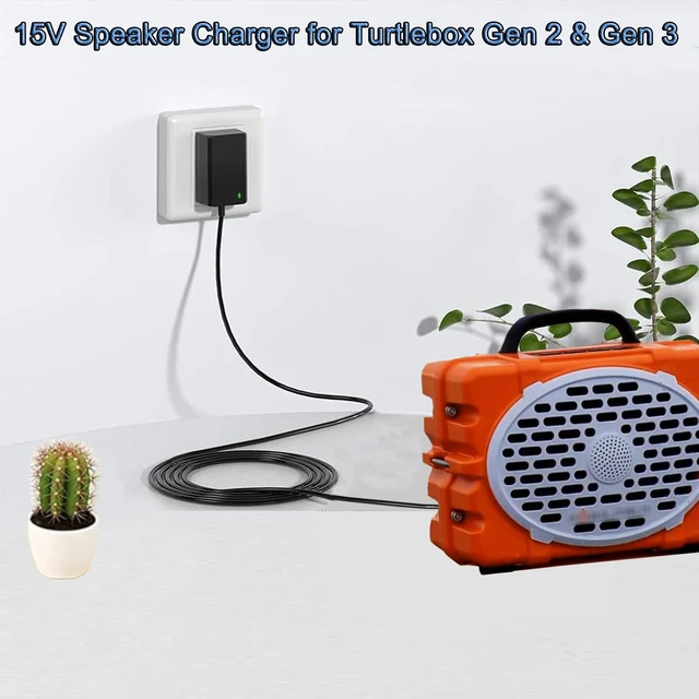Alt view image 6 of 7 - Charger for turtlebox gen 3 & gen 2: Loud! Outdoor Portable Bluetooth 5.0 Speaker Power Cord Replacement for Turtle Box Speaker Charger