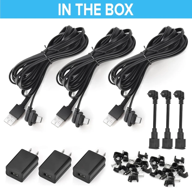 Alt view image 7 of 7 - 3pack 30ft Weatherproof Power Cable and Adapter for Blink Outdoor 4(4th Gen)/ Outdoor(3rd Gen)& XT/XT2, Flat Power Cord with Micro USB Adapter, No More Battery Change, 24 Hours Charging