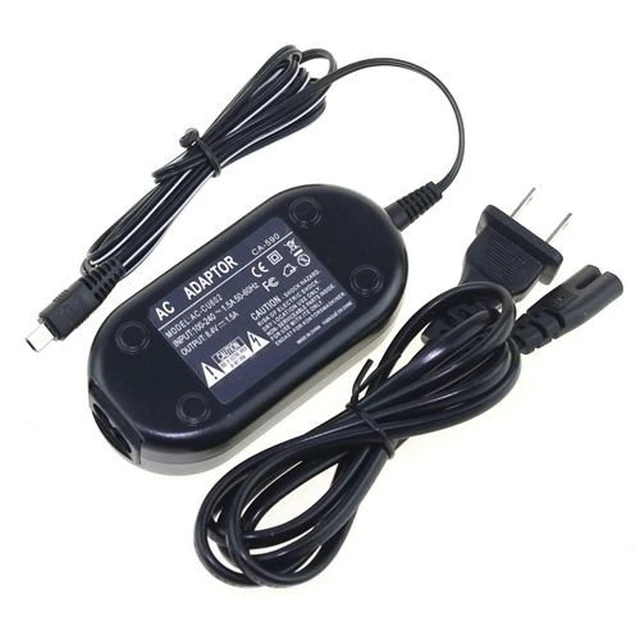 Alt view image 4 of 5 - AC Power Supply Adapter Charger for Canon ZR800 ZR830 ZR850 ZR900 ZR930 ZR950 ZR960 - Replacement for CA-590, US Plug