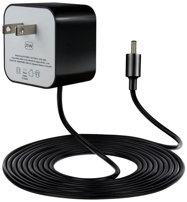 Main image of ZTTXL 21W Power Adapter for Echo (1st & 2nd Generation), Echo Show (1st Gen), Echo Plus (1st Gen), Fire TV (2nd Gen), Echo Look, Echo Link, 5Ft AC Adapter Power Cord
