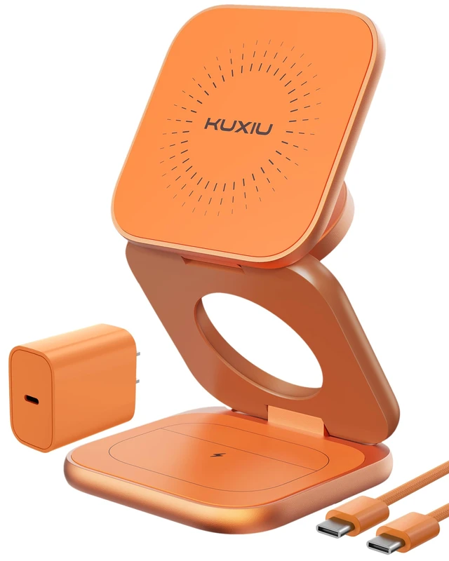 Alt view image 8 of 20 - SUPERONE 5-in-1 67W Retractable Wall Charger with USB-C and Apple Cables | Retractable Charger with Smart Display, iWatch Charging Pad, GAN Fast Travel Charger for MacBook/iPhone/iPad, Non Power Bank