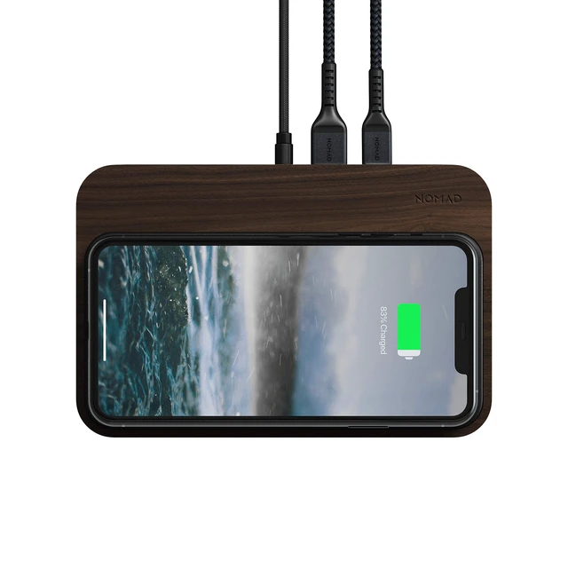 Alt view image 3 of 7 - Nomad Base Station | Walnut Hub Edition (Includes Global Adapters)