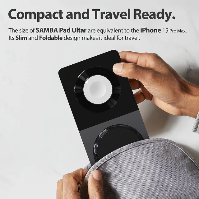 Alt view image 5 of 7 - PETINO 3 in 1 Wireless Charging Station for Apple Devices with MagSafe | For iPhone 17/Air/16/15/14/13/12, AirPods & Apple Watch, Foldable Portable Aluminum Charging Stand, Adapter Included