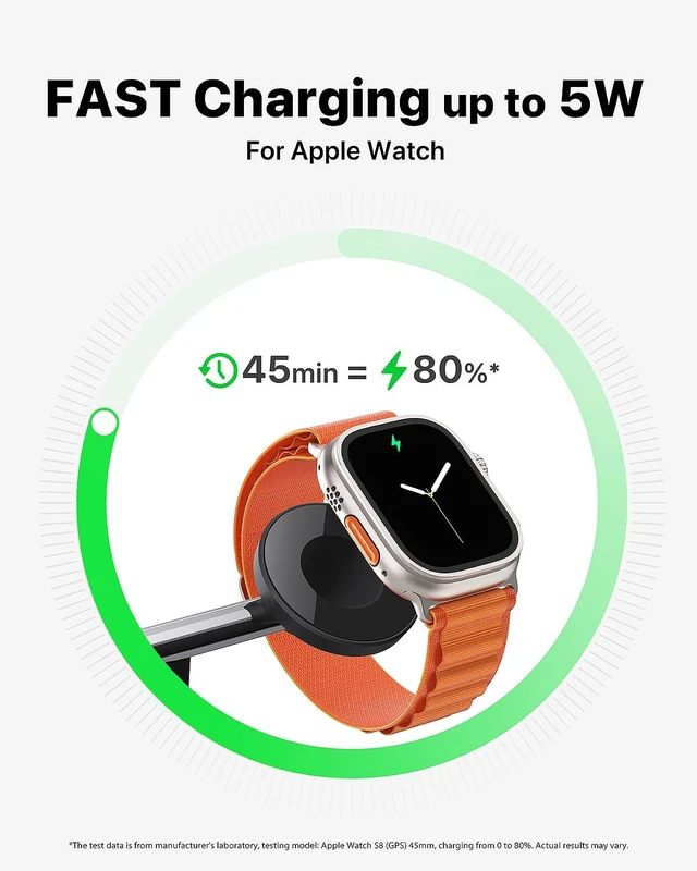 Alt view image 2 of 7 - ZECHIN 3 in 1 Wireless Charging Station for Apple Devices with MagSafe | Charging for iPhone 17/Air/16/15/14/13, AirPods, Apple Watch, Weighted Stable Charging Stand, USB-C Adapter Included