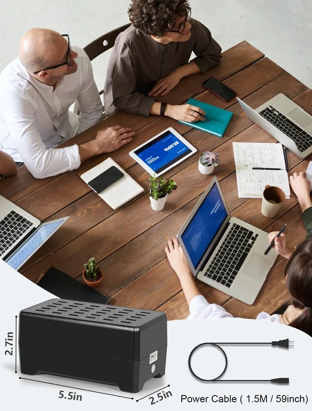 Alt view image 6 of 6 - USB Charging Station,150W 30-Port Multi Smart Safety Fast Charger Station for Phone Tablet Watch Headphone PS, Compact Desktop Charger Home Office Travel