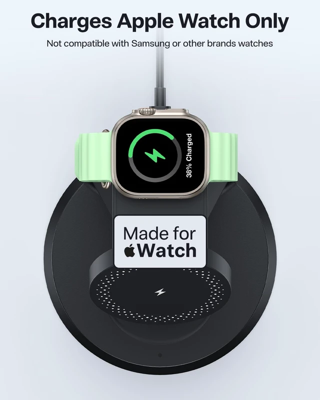 Alt view image 2 of 7 - 25W Fast 3 in 1 Charging Station for iPhone 18 Pro Max/iPhone Duo/17ProMax|Compatible with MagSafe, for Multiple Apple Devices, Magnetic Wireless Charger for Apple Watch & Airpods, with PD 45W Adapter
