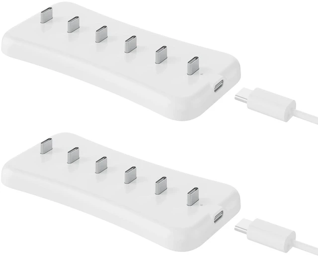 Main image of Ledagic Under Cabinet Lighting Charging Station-6Typec Charging Ports 2Pack | Portable Motion Sensor Light Indoor Multi-Light Storage & Charging Base Save Charging Time, Ideal for Cabinet Lights
