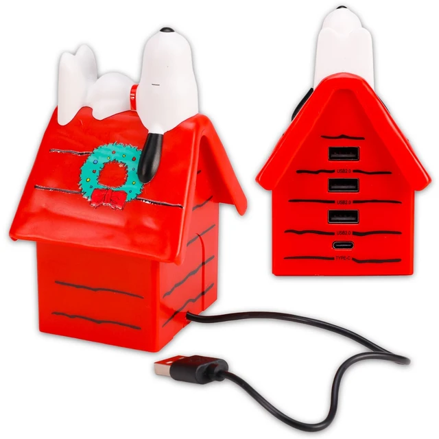 Alt view image 2 of 5 - Peanuts Snoopy Charging Hub Station Bundle with Multi Port Wall Chargers | Peanuts USB Wall Charger, Snoopy 4-Port Charging Hub, Stickers | Decorative Peanuts Wall Charging Station