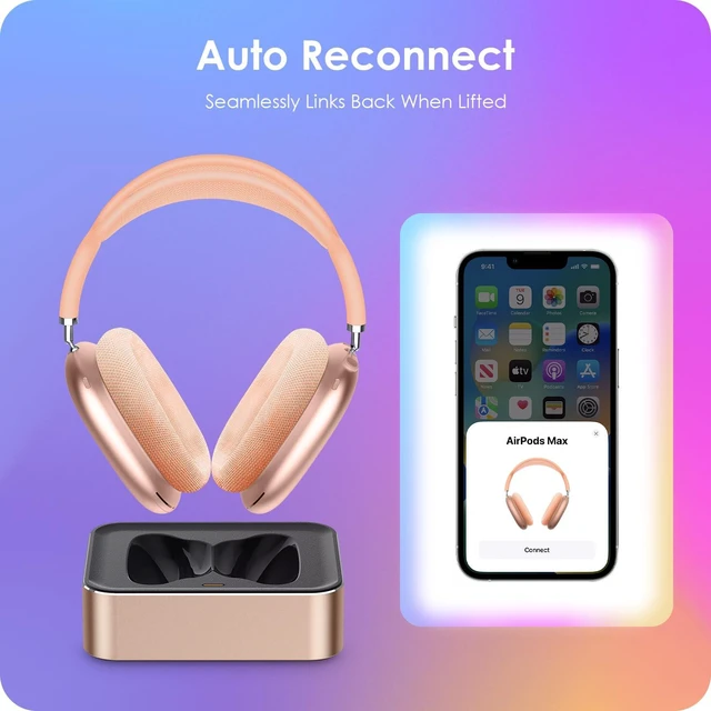 Alt view image 5 of 7 - Headphone Charging Station for AirPods Max 1 & 2 - Magnetic Charger Dock with Lightning & USB-C Connectors, LED Indicator, Easy Drop-in Charging (Orange)
