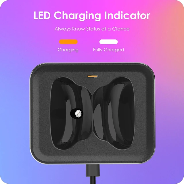 Alt view image 6 of 7 - Headphone Charging Station for AirPods Max 1 & 2 - Magnetic Charger Dock with Lightning & USB-C Connectors, LED Indicator, Easy Drop-in Charging (Orange)