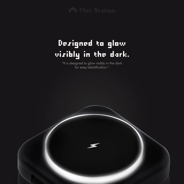 Alt view image 7 of 7 - MINI Foldable 3 in 1 Charging Station for Apple Devices, 15W Fast Magnetic Wireless Charger, Travel Charger Stand for iPhone 17 16 15 14 13 Series, 5W for Apple AirPods, Night light -TRICHARGE (Black)