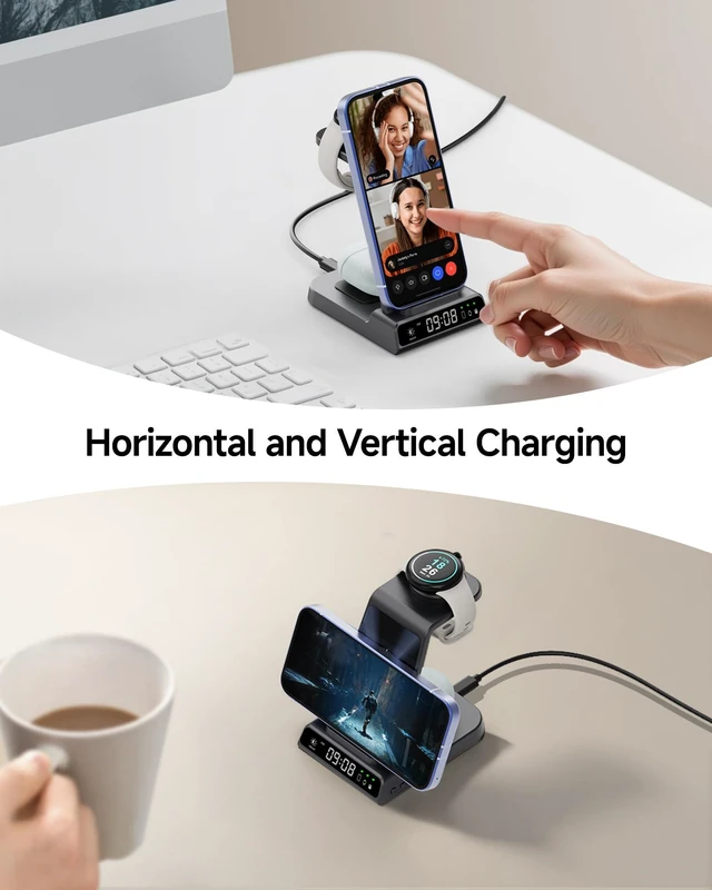 Alt view image 7 of 7 - Charger for Google Pixel Watch 3/2 (Not for Pixel Watch 4/1), 3 in 1 Wireless Charging Station for Google Pixel 10a/10 Pro/10/9a/9 Pro/9/8/7, for Pixel Buds Pro 2/Pro, SwanScout C01G2