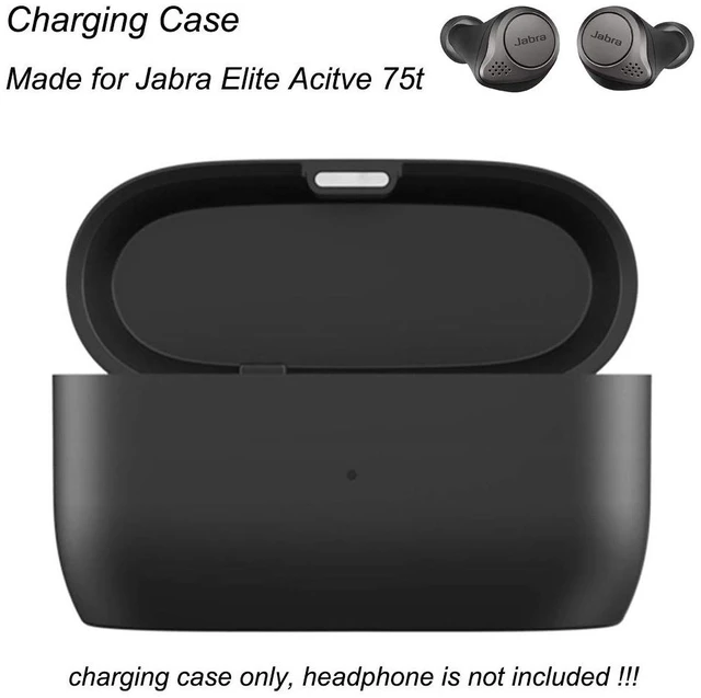 Alt view image 2 of 13 - EXMRAT Charging Case for Jabra Elite 75t, Replacement Charger Cradle Station Charge Box for Jabra Active 75t (700mah, Black)