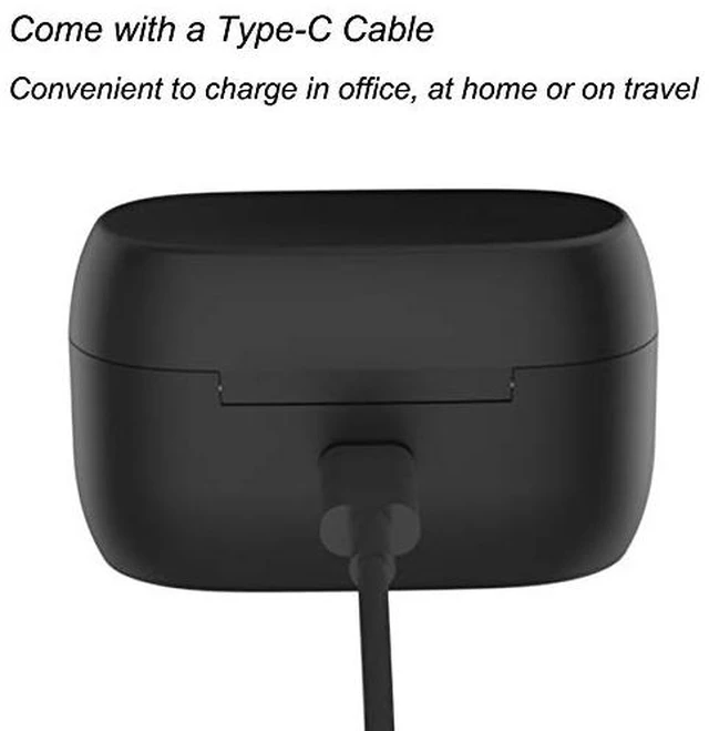Alt view image 4 of 13 - EXMRAT Charging Case for Jabra Elite 75t, Replacement Charger Cradle Station Charge Box for Jabra Active 75t (700mah, Black)