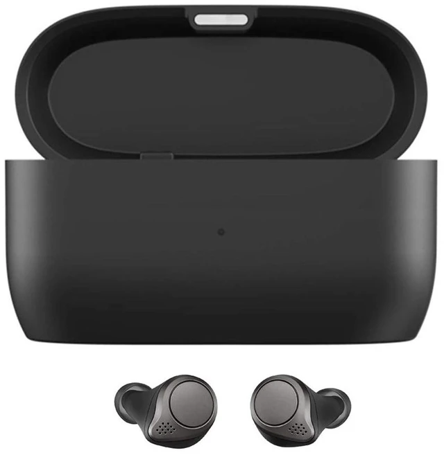 Alt view image 5 of 13 - EXMRAT Charging Case for Jabra Elite 75t, Replacement Charger Cradle Station Charge Box for Jabra Active 75t (700mah, Black)