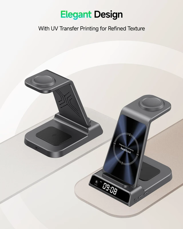 Alt view image 14 of 14 - SwanScout Charger Stand for Samsung Galaxy Z Flip 8/7/7 FE/6/5/4/3 | (Not for Galaxy Watch 9/Ultra 2) Charger for Galaxy Watch 8/8 Classic/Ultra/7/6/6 Classic/5/4, Galaxy Buds 4 Pro, No Adapter