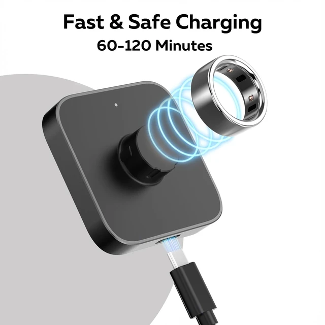 Alt view image 13 of 13 - Underhub Compatible with Oura Ring Gen 4 (Size 4) Charger Fast Charging Dock with Infrared Sensing,Auto Stop Protection, Indicator, Non-Slip Base, Charger for Smart Ring Includes 59 Inch USB-C Cable