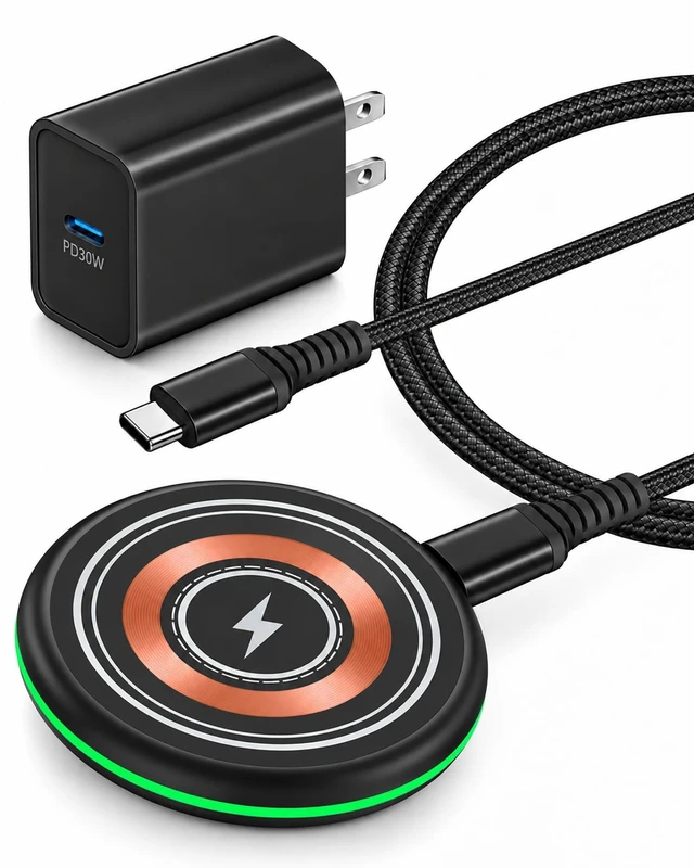 Main image of 25W MagSafe Charger for iPhone 18 Pro Max 17e 17, Apple Magnetic Wireless | 25w Magnetic Wireless Charger Mini Kit with Strong Magnetic Hold, 30w USB-C Wall Charger and 4ft Braided Cable for iPhone.