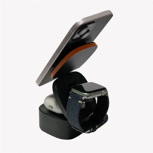 Alt view image 7 of 7 - ROBO MONKEY 65W Power Cube Charging Station Wireless GaN Fast Charger for Multiple Devices iPhone Apple Watch AirPods MacBook Android