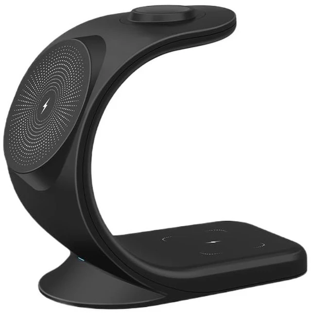 Main image of 3 in 1 Magnetic Charging Station Compatible for iPhone 16 15 14 13 12 Pro/Max/Mini, for AirPods Pro/2, for iWatch 6/SE/5/4 with Sail Style Black