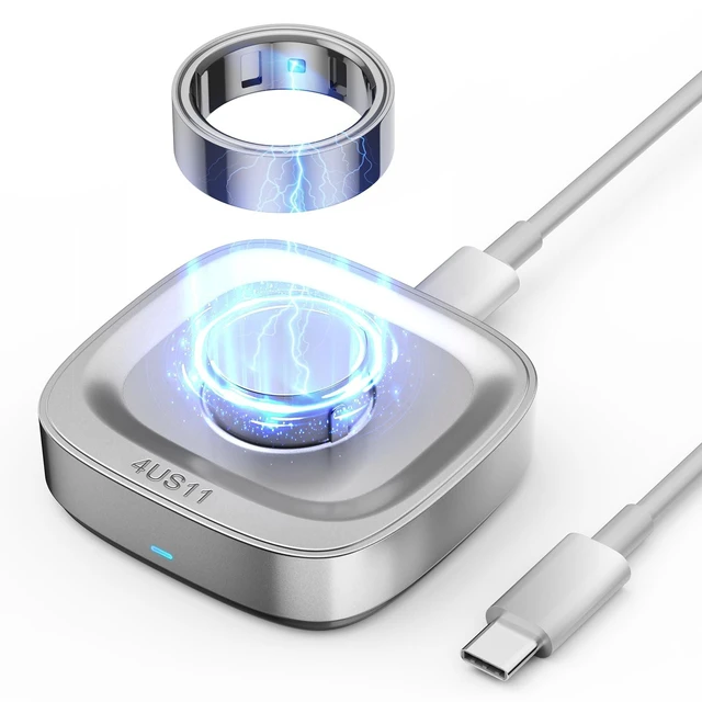 Main image of Compatible with Oura Ring Gen 4 Charger - Size 11 | Portable Replacement Fast Charging Dock with USB-C Cable for Smart Ring