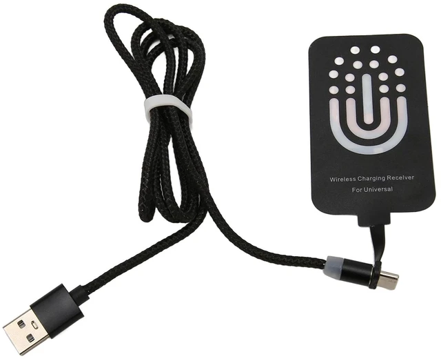 Alt view image 4 of 7 - Tiiyee Wireless Charging Receiver, USB C Wireless Charger Adapter Module | 2000mA 10W Thin Magnetic Back Patch Compatible Most Type C Smartphones Dual Purpose with Magnetic Suction Charging Wire