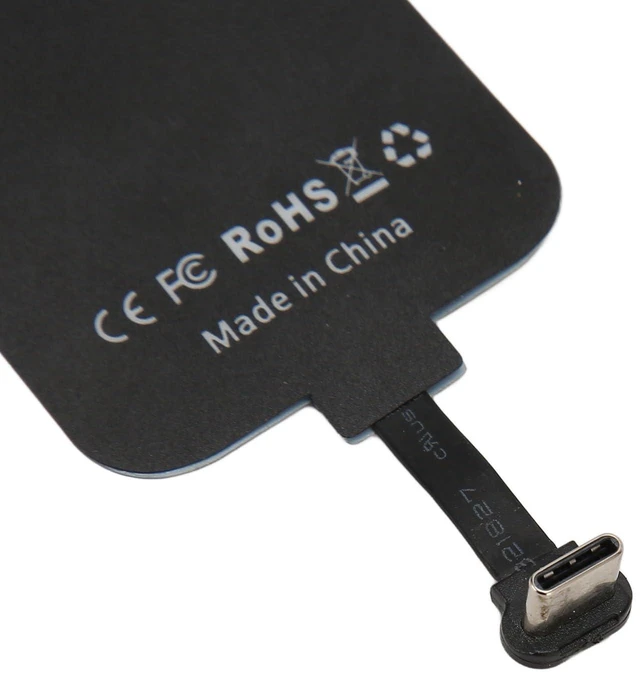Alt view image 6 of 7 - Tiiyee Wireless Charging Receiver, USB C Wireless Charger Adapter Module | 2000mA 10W Thin Magnetic Back Patch Compatible Most Type C Smartphones Dual Purpose with Magnetic Suction Charging Wire