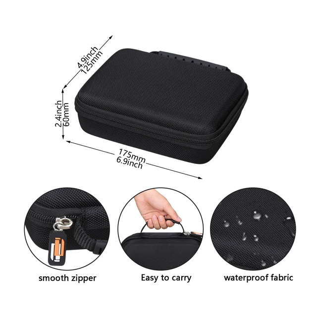 Alt view image 7 of 7 - Hard Travel Case for Anker Prime 200W 6-Port GaN Fast Charging Desktop Charger / 250W USB-C Ultra-Fast 6-Port GaN Charging Station, Storage Carrying Case Protective Waterproof Dustproof (Case Only)