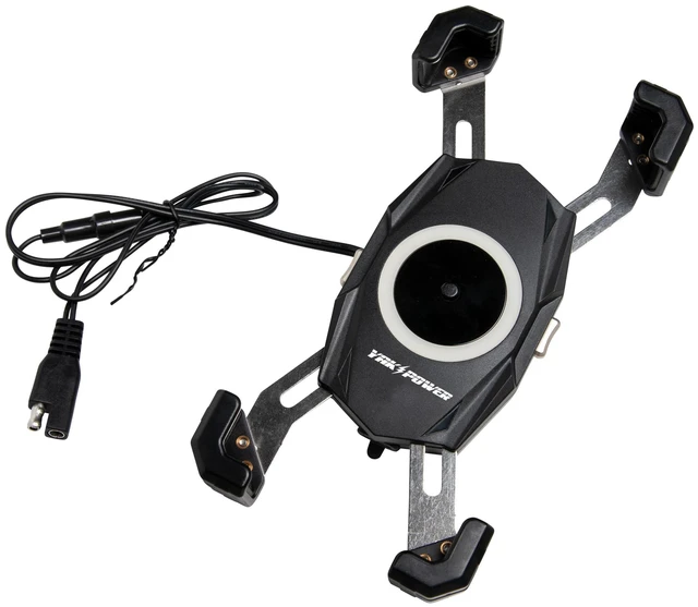 Alt view image 4 of 7 - Yak Power 12V 15W Wireless Phone Fast Charger with Gooseneck Mount | 15W fast wireless charging with 360-degree adjustable gooseneck mount, one-hand operation, 12V input kayak boat UTV