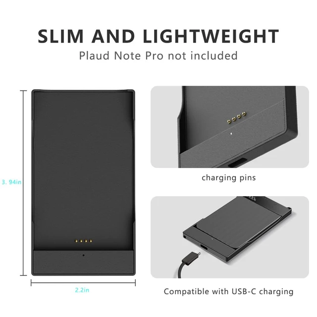 Alt view image 4 of 7 - Tedubax Charging Dock &Hard Case for PLAUD Note/Note Pro AI Voice Recorder | Magnetic Charger Base +4-pin Charger Cable +Protective Storage Bag,Compatible with PLAUD Note Pro AI Voice Recorder
