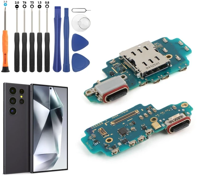 Main image of Charging Port Replacement for Samsung Galaxy S24 Ultra 5G USB Dock Connector Flex Cable for Samsung S24 Ultra 5G SM-S928U SM-S928U1 Charger Board Flex Cable Assembly with Tools