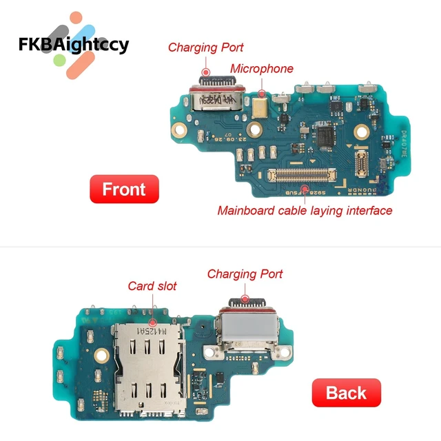 Alt view image 7 of 7 - Charging Port Replacement for Samsung Galaxy S24 Ultra 5G USB Dock Connector Flex Cable for Samsung S24 Ultra 5G SM-S928U SM-S928U1 Charger Board Flex Cable Assembly with Tools