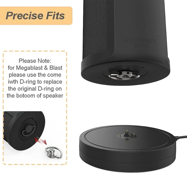 Alt view image 3 of 7 - Charger for Ultimate Ears Boom 3/Megaboom 3/Blast/Megablast, Charging Dock Cradle with USB Port, 5.5ft Cable for UE Boom 3/Megaboom 3/Blast/Megablast