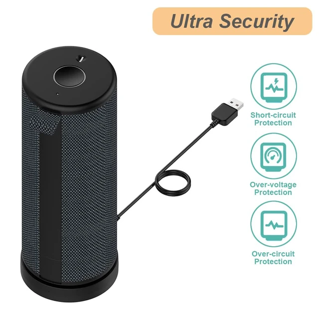 Alt view image 5 of 7 - Charger for Ultimate Ears Boom 3/Megaboom 3/Blast/Megablast, Charging Dock Cradle with USB Port, 5.5ft Cable for UE Boom 3/Megaboom 3/Blast/Megablast
