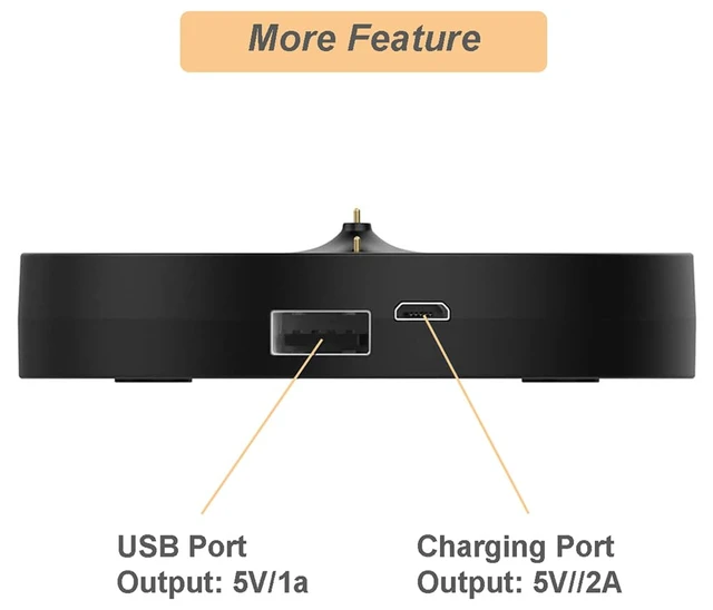 Alt view image 6 of 7 - Charger for Ultimate Ears Boom 3/Megaboom 3/Blast/Megablast, Charging Dock Cradle with USB Port, 5.5ft Cable for UE Boom 3/Megaboom 3/Blast/Megablast