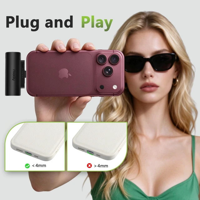 Alt view image 2 of 7 - Miady 2-Pack Mini Portable Charger Built-in USB C Connector Small PowerBank|5000mAhLightweightfor Backpack TravelCompatible with iPhone 18 17 16 Galaxy AndroidSmallerFlight-Safe18WhBlack+White