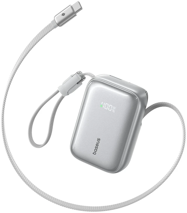 Main image of Baseus PicoGo AR11 45W 10000mAh Portable Charger, Retractable USB-C Cable | Dual Built-in USB-C Cables, retractable & detachable 2in1 design, Compact Travel Power Bank for iPhone 18/17/16/15