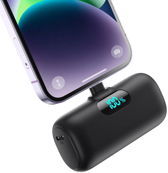 Main image of Feob Mini Power Bank Portable Charger 5000mAh for iPhone 14/13,PD USB C Battery Pack with LCD Display, Compatible with iPhone iPhone 14/14 Pro Max/13/13 Pro/12 Pro/11/XS/XR/X/8/7/6 Series