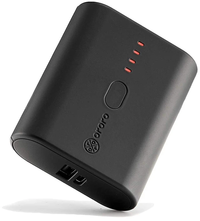 Main image of ORORO MINI 5K Rechargeable Battery for Heated Apparel | Ultra-compact, USB-A port, LED power indicator, compatible with ororo heated apparel, cushions and hand warmers